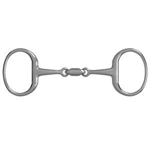 Bocado de entrenamiento de acero inoxidable de moda con anillo en D para salto ecuestre y equitación western, articulado de precisión, duradero y cómodo - Product Image 1