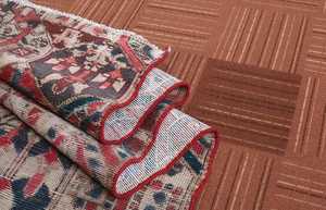 Alfombra de área de lana Oriental anudada a mano 5x6 Vintage personalizable patrón geométrico y antiguo diseño abstracto tradicional - Product Image 5