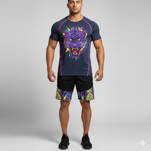 Camiseta de Cuello Redondo para Hombre, Uso Diario Básico, Mezcla de Algodón Suave y Ligera, Manga Corta, Cómoda, Estilo de Moda Masculina con Estampado Personalizado - Product Image 1