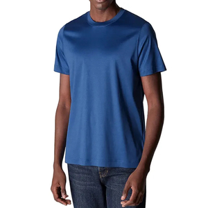 2025 Premium <b>Men's</b> Fitness T-Shirts Double Mercerized Cotton Round Neck Tees Soft & Shiny Blank Shirts OEM Custom Wholesale - Product Image 1