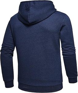 Sudadera ligera personalizada para hombre, chaqueta con estampado de abullonado, sudadera informal elegante con cremallera para una cómoda ropa de invierno - Product Image 2