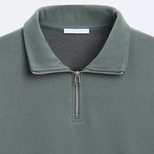 Vêtements de rue meilleures ventes hommes demi-fermeture éclair sweat/concevoir votre propre meilleur matériel fait des prix abordables sweats pour hommes - Product Image 6