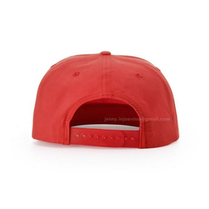 Sombreros de cuerda de béisbol de corona alta con pico plano de alta calidad, parche con logotipo personalizado, gorra deportiva de nailon de poliéster en blanco, fábrica de Vietnam - Product Image 3