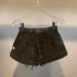 Pantalones cortos de mezclilla de nuevo diseño de alta calidad 100% algodón de secado rápido lavable pantalones cortos de mezclilla ajustados de cintura alta pantalones cortos de mezclilla Casuales - Product Image 2