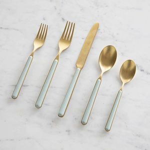 Vente en gros de couverts de luxe en acier inoxydable plaqué or pour restaurant de mariage 4 pièces personnalisation disponible - Product Image 6