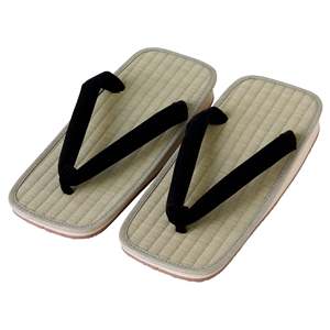 Sandalias Tradicionales Japonesas Tatami Setta Zori, Hechas en Japón - Negras - Product Image 1