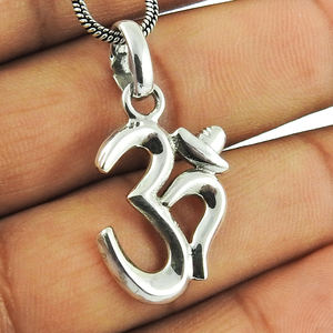 จี้อ้อมทางศาสนาของอินเดียเครื่องประดับเงินแท้ทำด้วยมือ925ขายส่งราคาโรงงานขายส่งจำนวนมากผลิตในอินเดีย - Product Image 2