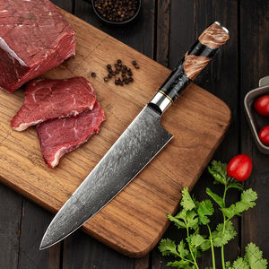 Cuchillo de Chef de 9.5 Pulgadas, Cuchillo de Cocina de Acero de Damasco de 67 Capas con Mango de Resina y Madera - Product Image 2