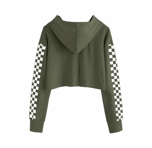 เสื้อฮู้ดผู้หญิงเสื้อครอปแบบมีฮู้ดเสื้อครอประบายอากาศ - Product Image 2