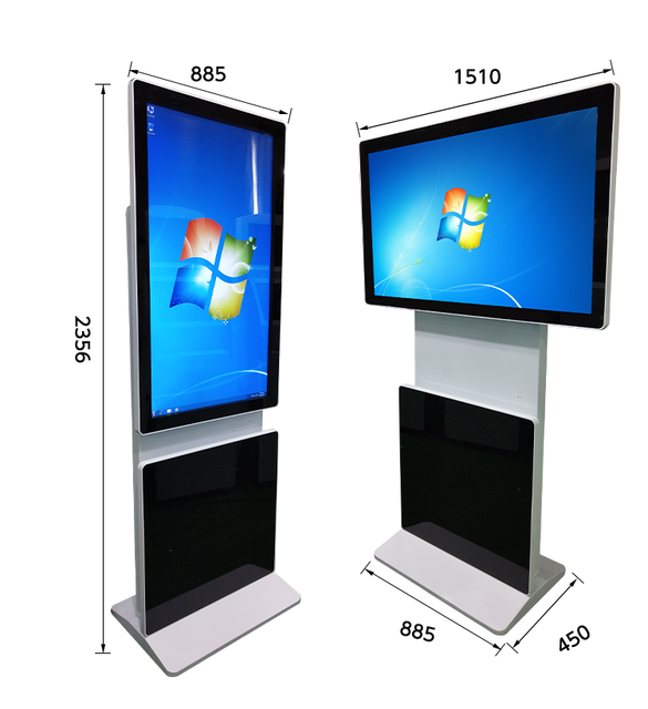 Android Interactive Tablet  Floor Stand Rotatable Touch Screen LCD HD Display Digital Video Signage Advertising Screen Kiosk