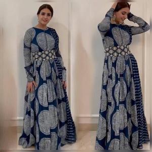 Lunching ชุด anarkali ดีไซเนอร์ใหม่ชุดแฟนซีลายดิจิทัลแขนยาว2คอลเลอร์ - Product Image 2