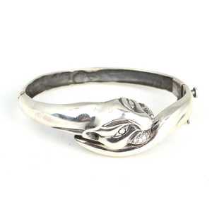 925 Sterling <b>Silver</b> Panther Model <b>Cuff</b> <b>Bracelet</b> Fashion Accessory - Product Image 5