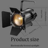 Projecteur LED Fresnel haute luminosité, projecteur LED Fresnel, contrôle DMX512/contrôle manuel, éclairage de scène pour église, concert, théâtre