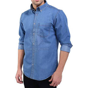 Chemises en jean en coton à manches longues de la meilleure qualité / Chemises en jean pour hommes de qualité bon marché et très confortables - Product Image 3