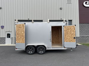 enclosed cargo trailer 7x14 with side <b>ladder</b> racks on <b>roof</b> <b>for</b> cheap price enclosed cargo truck 7x14 barn door trailer <b>for</b> <b>sale</b> - Product Image 6