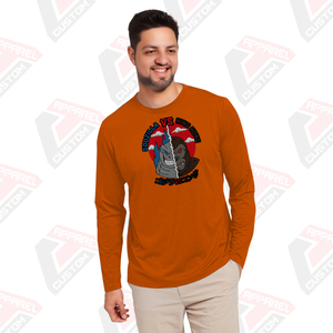 Heritage T-shirt en jersey de coton à manches longues pour homme Appliques de confort d'été écologiques disponibles Styles de velours côtelé batik denim - Product Image 1