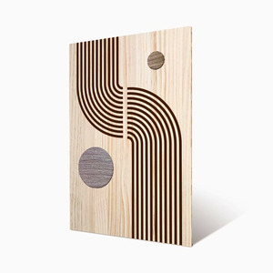 Paneles de Pared de Madera Geométricos Modernos – Tablero Decorativo Grande para Interiores, para Sala de Estar y Decoración del Hogar - Product Image 3