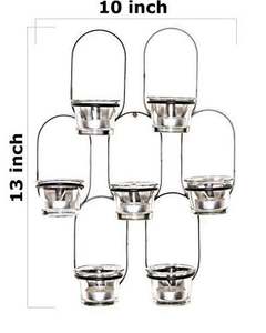 Appliques murales en fer antique pour bougies et bougies chauffe-plat, pour la décoration de la maison et du bureau, les mariages, les fêtes et les événements, fabriquées en Inde - Product Image 3