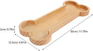 Lucky Bone Shape Snack Serving TraySolid Wood Interesting Shape Plate for Serving Hand Carved Artworks Food <b>Small</b> Trays supplier - Product Image 5