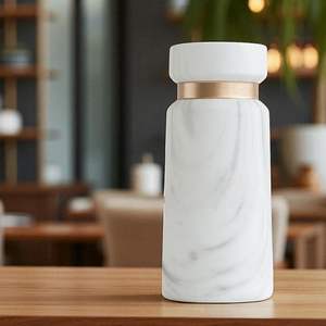 Jarrón de Flores de Mármol de Lujo de Fabricación OEM para Decoración de Escritorio de Oficina, que Agrega Elegancia Profesional y un Estilo Artístico de Piedra Natural - Product Image 5