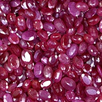 Rubí Natural Facetado Ovalado, Gema Suelta para Joyería, Cristal de Rubí Rojo, Gemas Curativas a Precio de Mayoreo, Proveedores al por Mayor