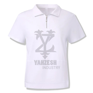 2023 nouvelles femmes coton/fibre de bambou à manches courtes pour Polo femmes été o-cou T-Shirt pull solide motif tricoté - Product Image 5