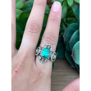 Anillo Genevieve Francisco Kingman con Turquesa y Plata de Ley, Talla 6, para Uso Diario - Product Image 2