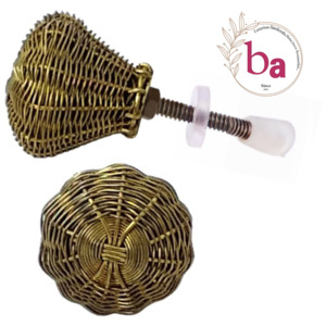 <b>Antique</b> Woven Brass Wire Cabinet Knobs Versatile Pull Handles for Drawer <b>Wardrobe</b> Dresser Kitchen Bathroom Living Room Modern - Product Image 1