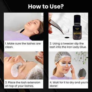 Lady Custom Liquid Lash Glue 3G 5G 10g Etiqueta privada Adhesivo de extensión de pestañas negro fuerte de larga duración - Product Image 5