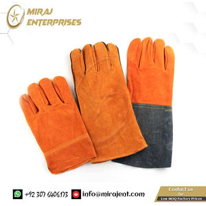 Gants en cuir anti-brûlure résistants aux hautes températures résistant à l'usure Pakistan gants de protection à usage extérieur plaine de haute qualité - Product Image 2