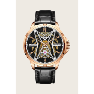 Reloj GearSoul Automático Edición Esqueleto Oro Rosa con Fase Lunar Luminosa, Movimiento Tourbillon, Alta Calidad, Reserva de Energía, Esfera Estilo Hip Hop - Product Image 1