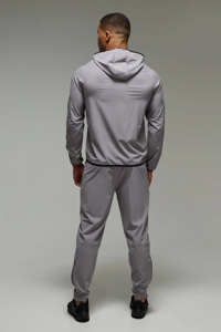 เสื้อวอร์มผ้าไนลอนสำหรับผู้ชายเสื้อแจ็คเก็ตสองชิ้นและกางเกงวอร์มผ้าทอแบบแอ็คทีฟโปร - Product Image 6