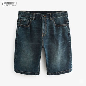 กางเกงยีนส์ผ้ายืดขาสั้นสำหรับผู้ชายใหม่กางเกงขาสั้นผ้ายีนส์ลำลองสไตล์สตรีทสวมใส่กลางแจ้งแฟชั่นปรับแต่งได้สำหรับผู้ชายกางเกงขาสั้นฤดูร้อน - Product Image 1