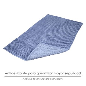 Tappetino da Bagno in Poliestere Chenille 50x80 cm Azzurro. - Product Image 3