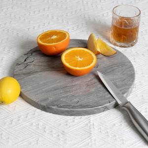 Tabla de cortar de mármol brillante gris con diseño minimalista perfecta para cortar servir hornear y elegante exhibición de cocina moderna - Product Image 1