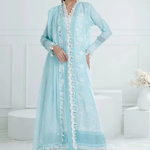 Nouvelle collection de costumes ethniques pakistanais et indiens brodés à la main Décoration à pampilles pailletées pour fête et mariage - Product Image 1