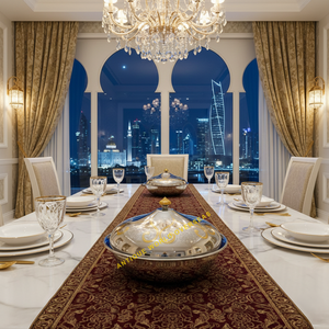 Luxury Durable Non-Stick Stainless Steel Hot Pot Gold Filigree Lid Insulated Food Warmer Casserole Premium Table Serving Bowl - Product Image 6