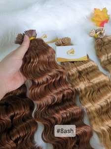 Top 100% extensions de cheveux Remy vietnamiennes brutes vague droite soyeuse pleine cuticule Double kératine dessinée pointe plate paquet pré-collé - Product Image 3