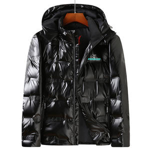 Chaqueta acolchada personalizada-Chaqueta acolchada con capucha brillante informal de alta calidad - Product Image 6