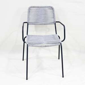 Chaise de salle à manger d'extérieur CH-Factory avec coussins élégants Chaise de jardin réglable - Product Image 5