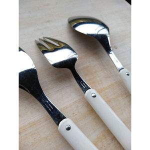 Ensemble de couverts en acier inoxydable avec manche élégant en os, parfait pour les repas à la maison, les hôtels, les mariages, les occasions spéciales, ustensiles de table - Product Image 5