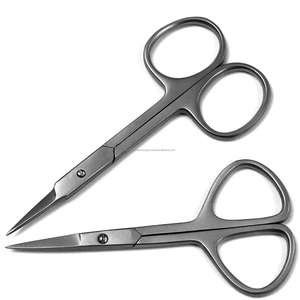 Ciseaux à cuticules incurvés en acier inoxydable, portables, à piles, professionnels, pour manucure, pédicure, beauté, adolescents, nail art - Product Image 1