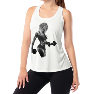 Débardeur d'été de grande taille pour filles en coton respirant/fibre de bambou dos nageur Gym Sport Singlet pour la course à pied - Product Image 2