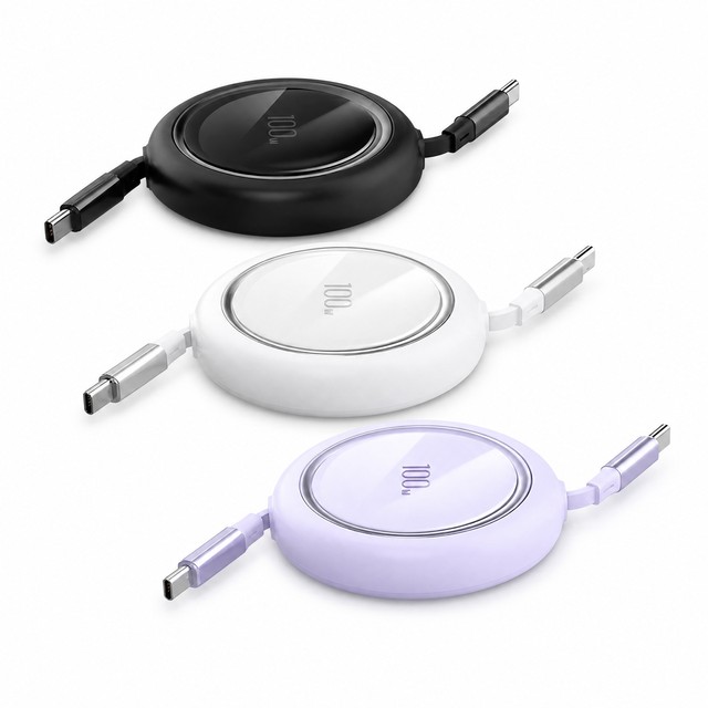 XXD Factory 100W 5A Retractable Fast Charging USB C Cable PD Type C to C Data Cord for Mobile Phones Tablets Laptops