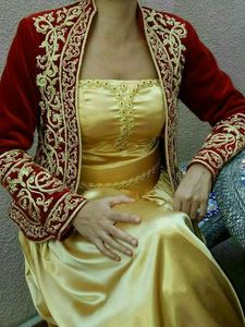 Beautiful Middle-Eastern Embroidery on Maroon Silk Jacket Embellished with Crystal Beads & Glass Stones for Party Wear in 2023 - Product Image 2