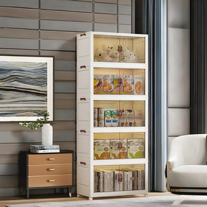 رف تخزين بلاستيكي مستطيل قابل للطي مصنوع من البولي بروبيلين مع ميزات مقاومة للغبار والرطوبة للملابس والألعاب - Product Image 3