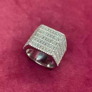 Luxe Vintage 925 Sterling Silver Hip Hop Baguette Moissanite Diamant Bijoux pour Fiançailles De Mariage ou Cadeau De Fête - Product Image 1