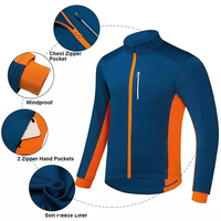 Vestes de cyclisme pour hommes, veste thermique d'hiver pour la course à pied, coupe-vent respirant, softshell, veste de cyclisme pour hommes