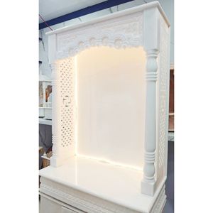 Mandir อินเดียสำหรับบ้าน | วัดอินเดีย | บ้าน pooja Mandir สีขาว - Product Image 5