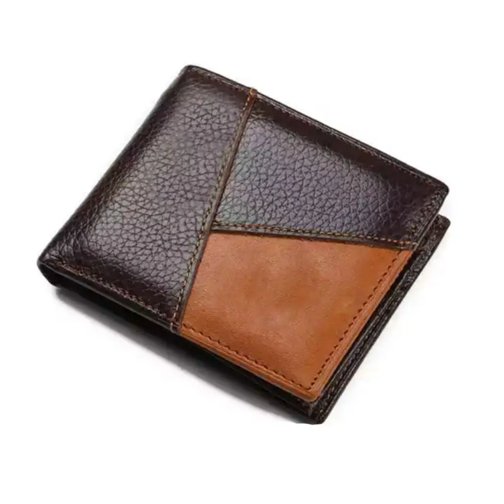 Custom Logo Multi Card Folded Design Leather Wallet High Quality Personalized Leather Wallet